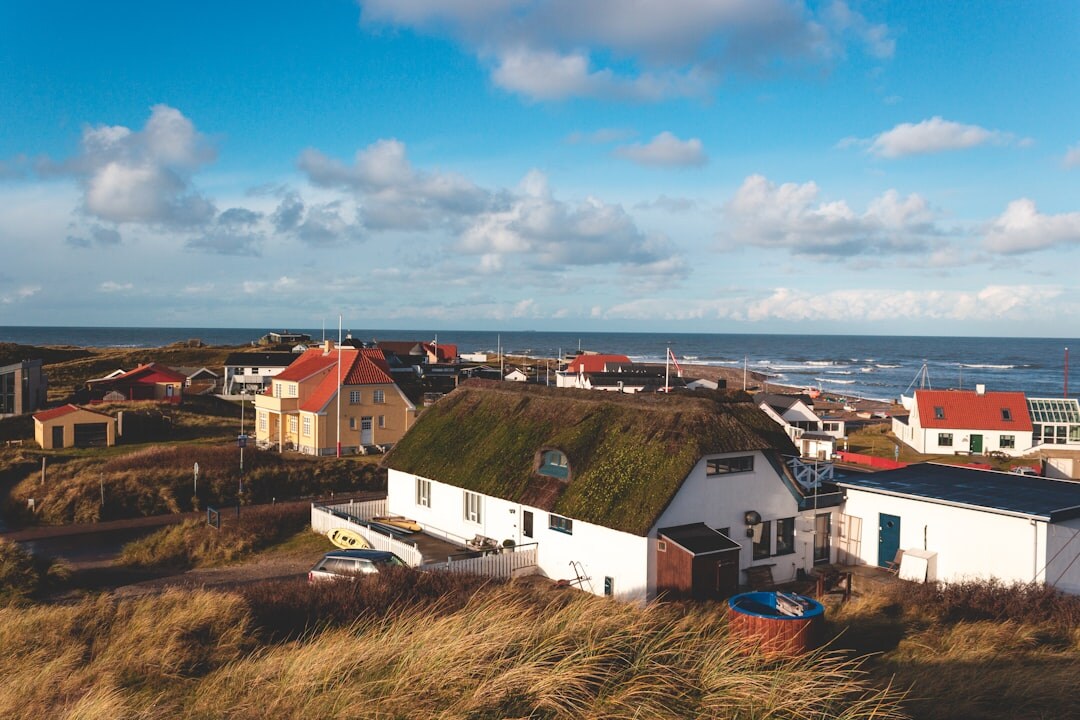 danish village morning light