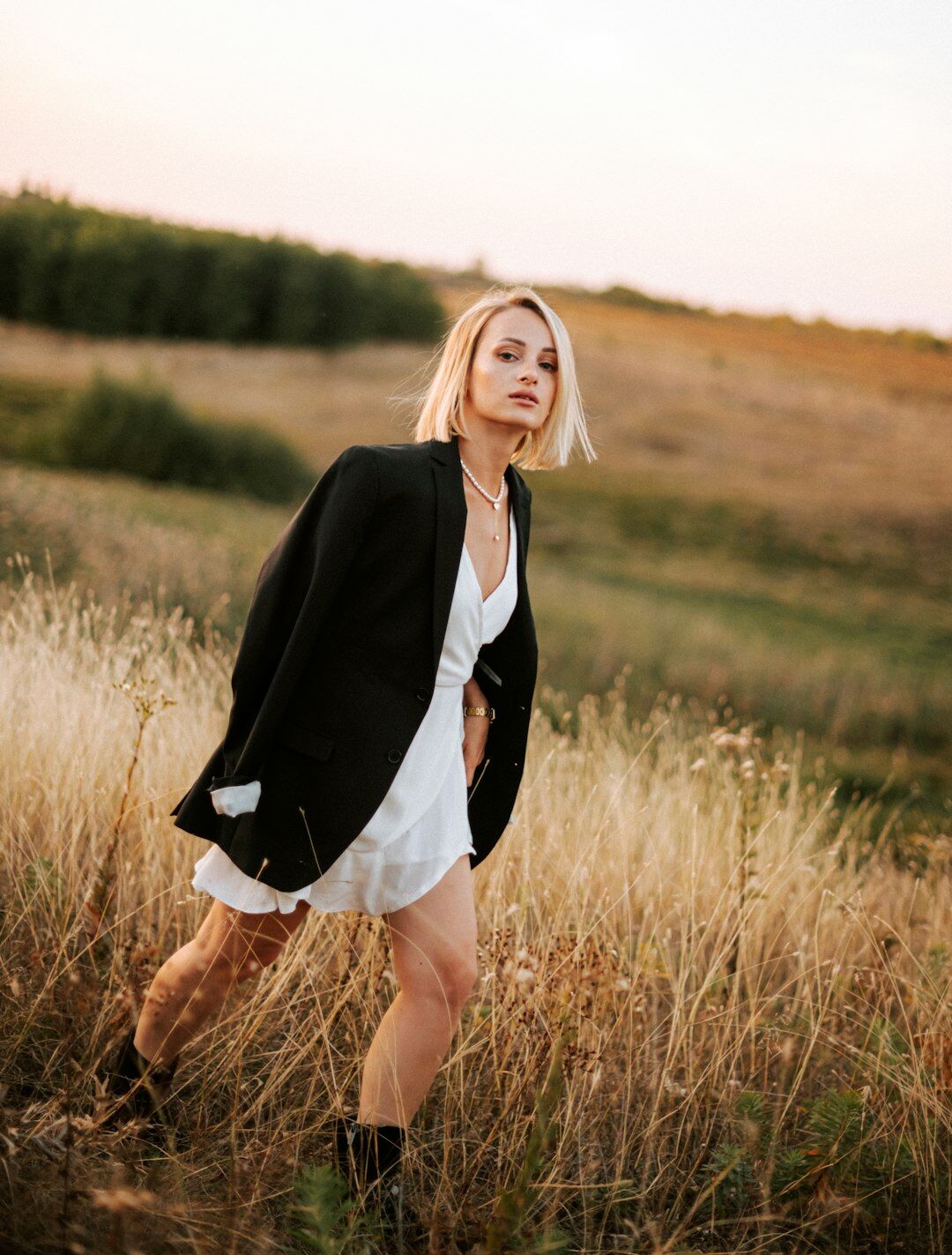walking in fields