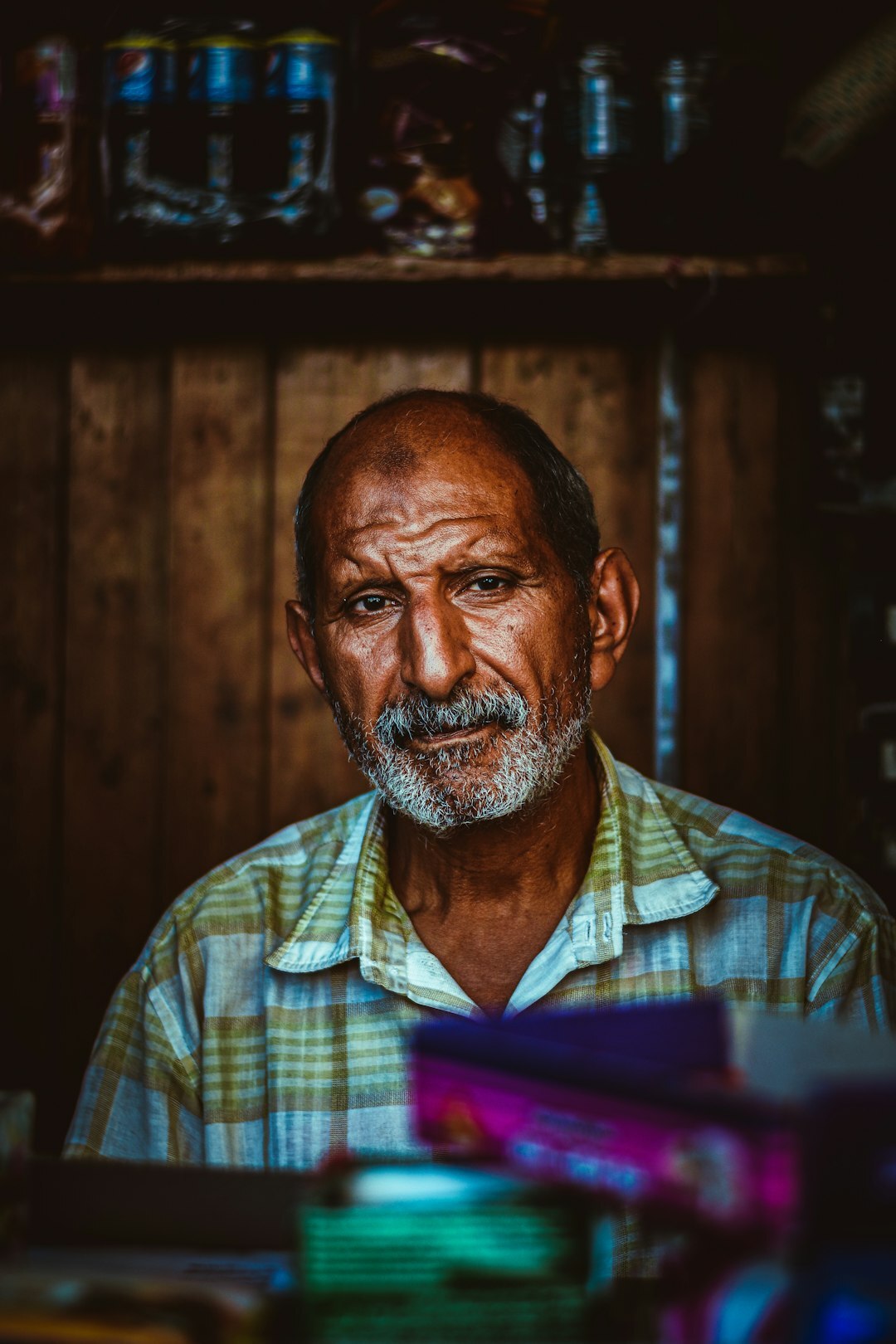 elderly craftsman portrait
